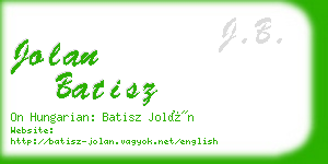 jolan batisz business card